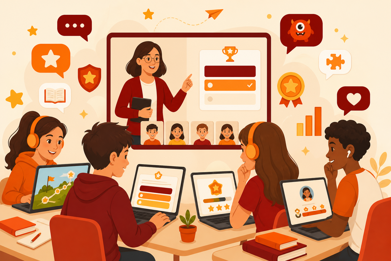 Metodología interactiva de Orbis con juegos educativos en clase
